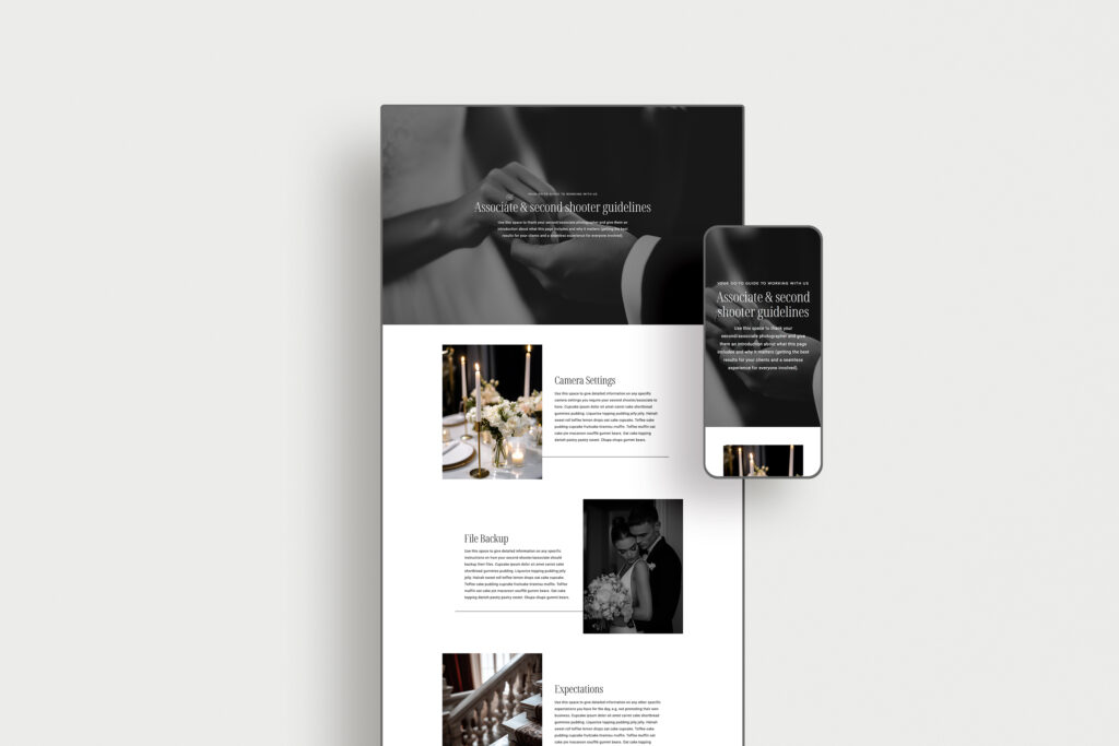 Associate & Second Shooter Guidelines