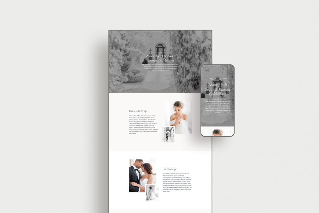 Associate & Second Shooter Guidelines