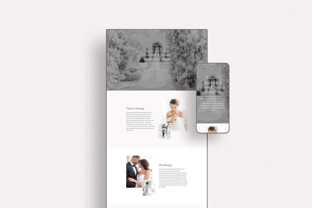 Grace Associate & Second Shooter Guidelines