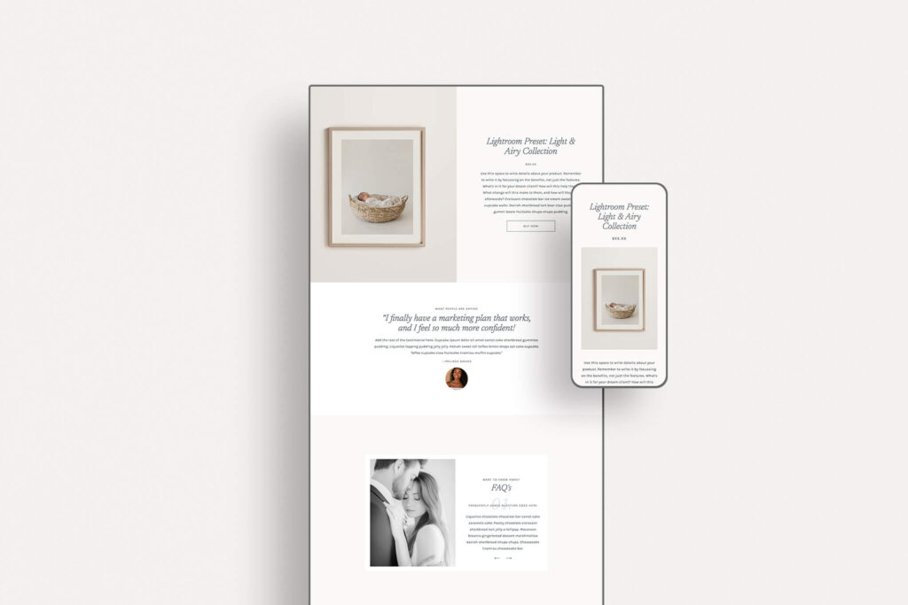 Grace Digital Product Shop Page