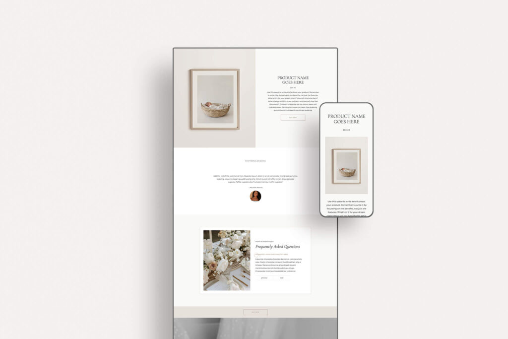 Nora Digital Product Shop Page