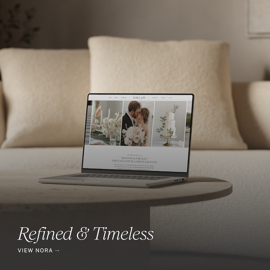 Showit templates for wedding photographers — Refined and Timeless