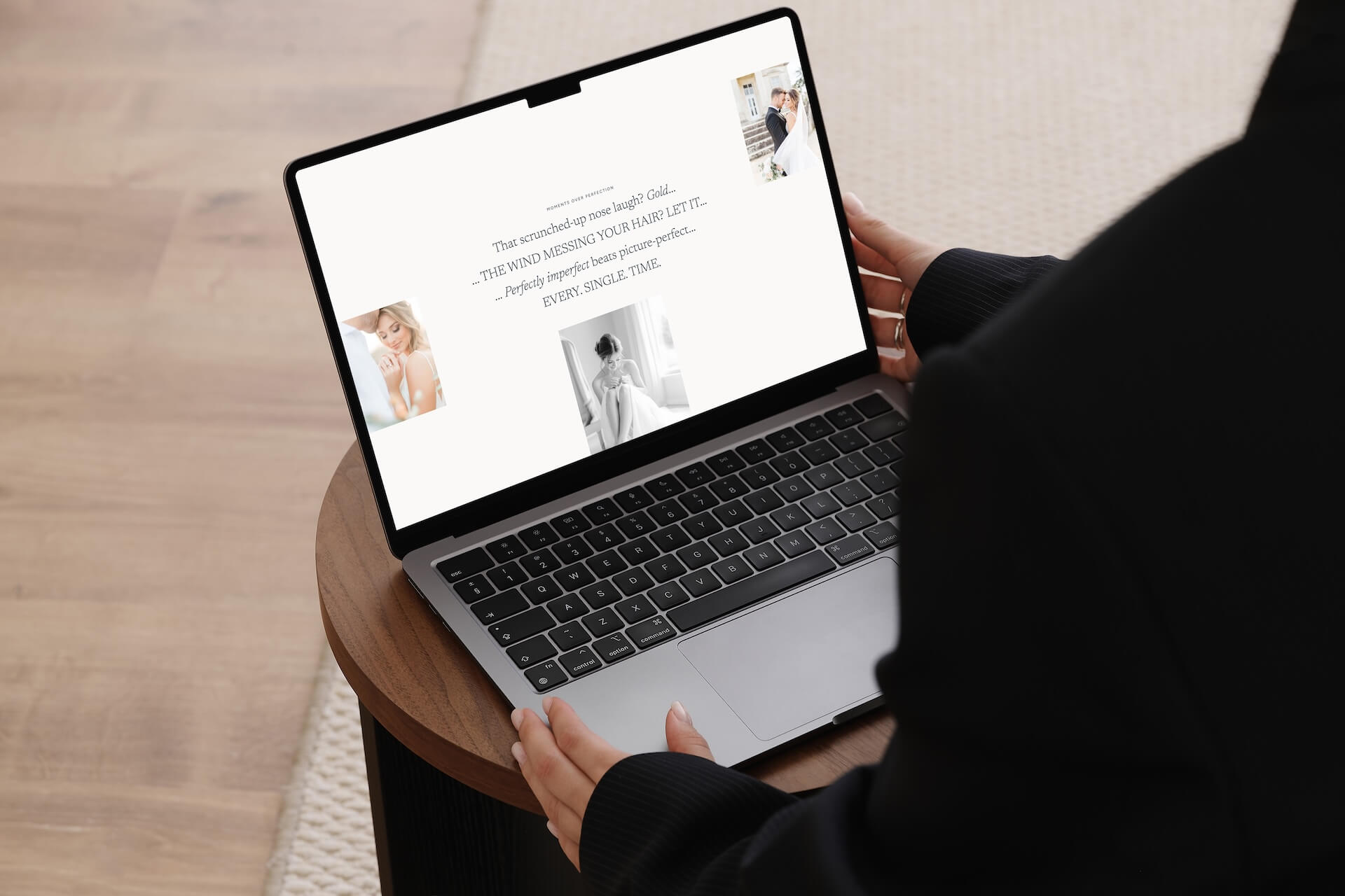 Website Homepage Design Example and Showit Template for Photographers